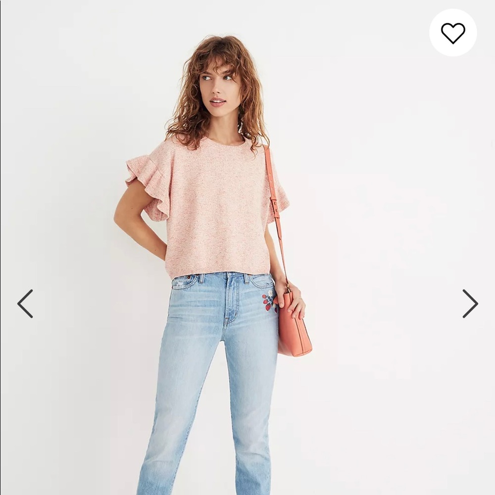Madewell Ruffle-Sleeve Sweater Tee